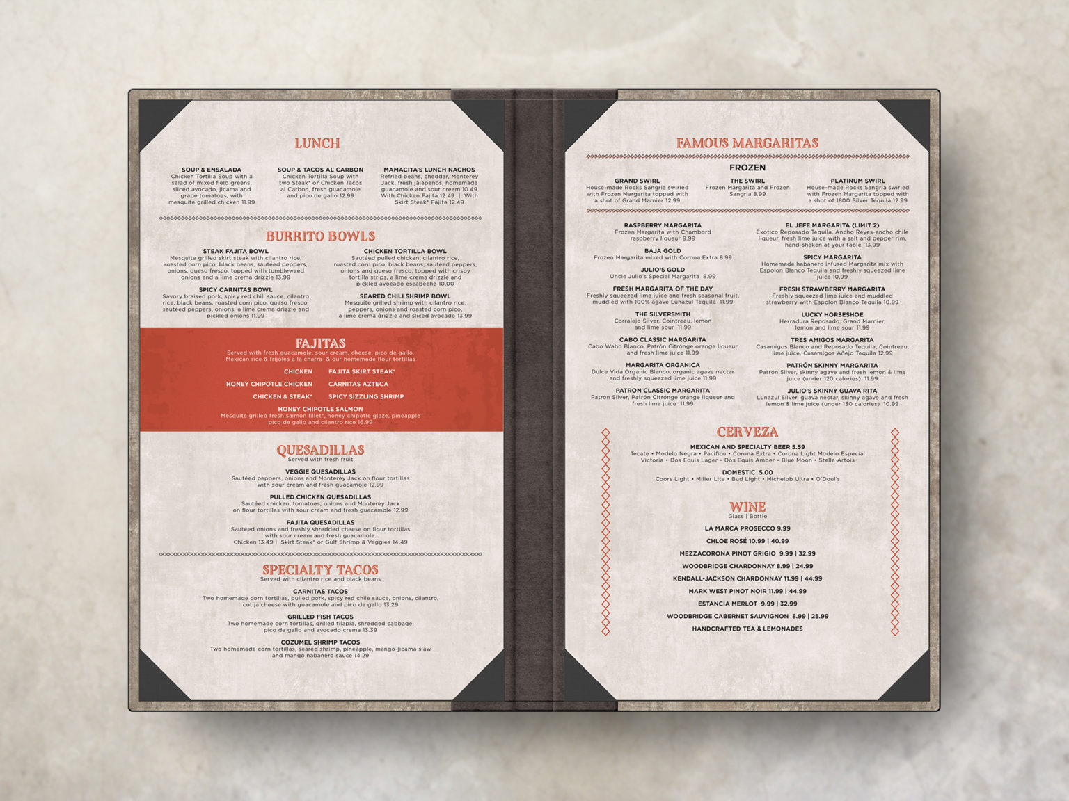 Formal Menu Cover (#0199) – Cleveland Menu Printing